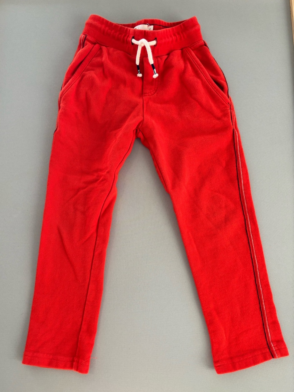 Boden Contrast Stitch Drawstring Orange Sweatpants Size 6